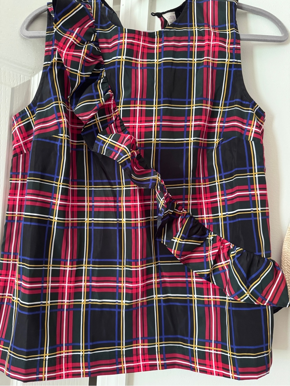 Plaid sleeveless top